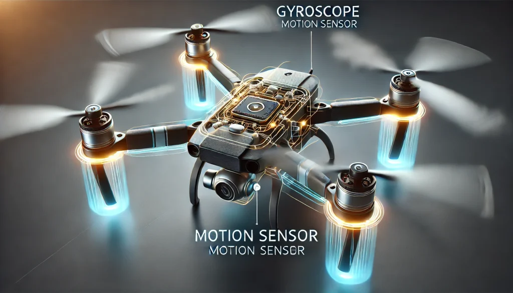 Drone stability sensors: Gyroscope and accelerometer functions explained for hovering.