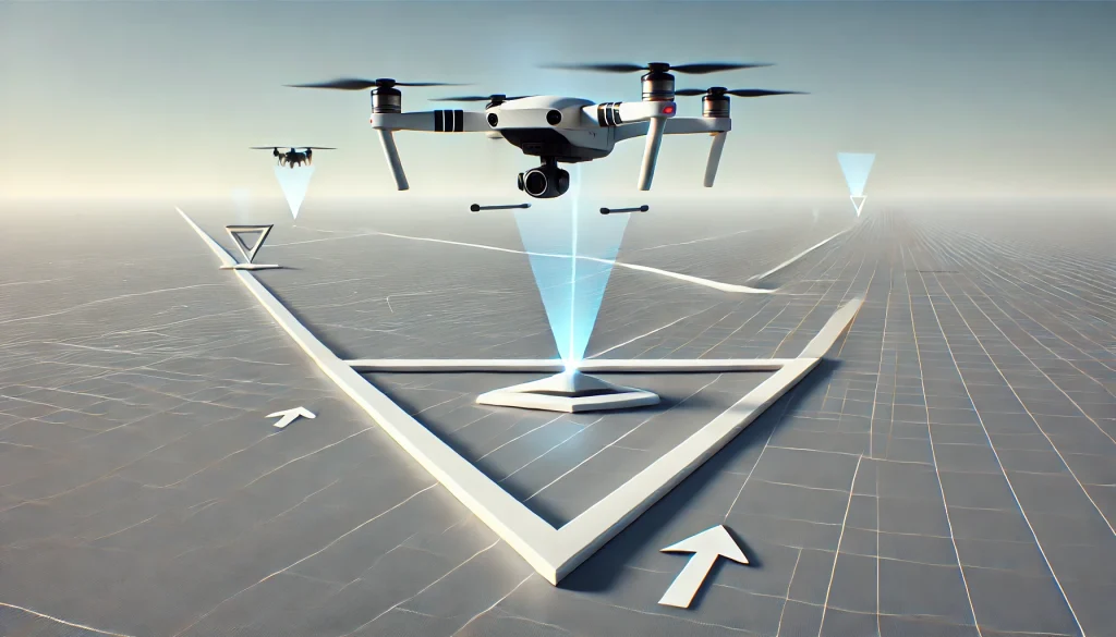 Enhancing spatial awareness in drone navigation using visual references and camera alignment.