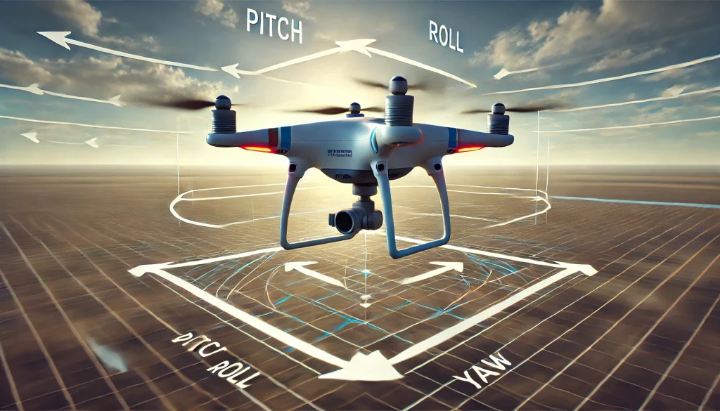 Drone flying a square pattern to practice coordinated movements for navigation.