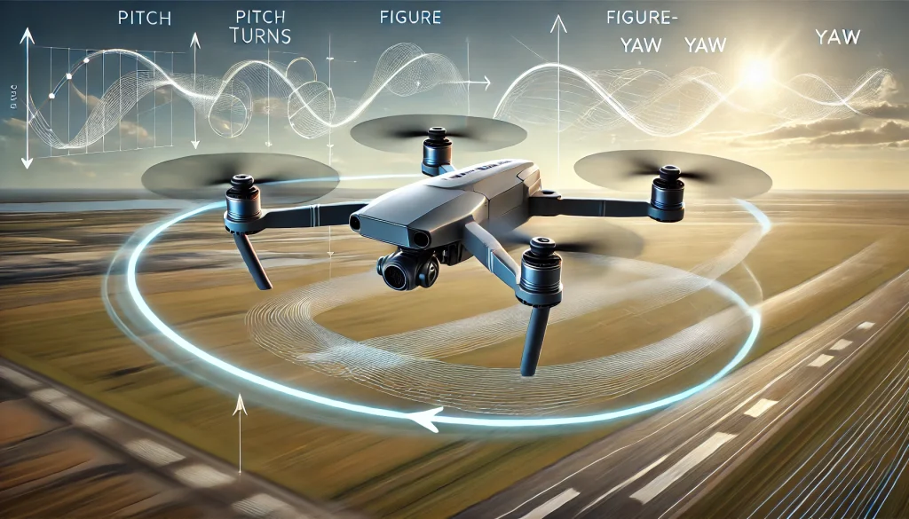 Dynamic drone navigation combining multiple patterns for advanced practice.